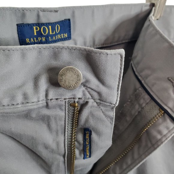 Polo Ralph Lauren Size 38/30 Pants Chinos Stretch Straight Leg Cotton Blend Gray - Picture 14 of 16